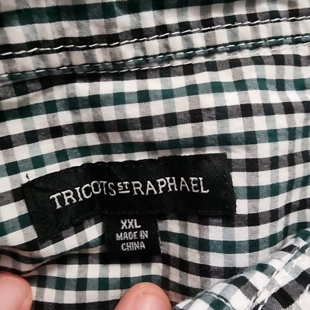 Tricots St. Raphael Mens Long Sleeve Button Up‎ Shirt